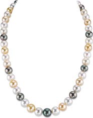 The Pearl Source 8-10mm South Sea Multicolor Pearl Necklace - Premier AAAA Quality