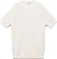MANGO Textured Cotton Knit T-Shirt