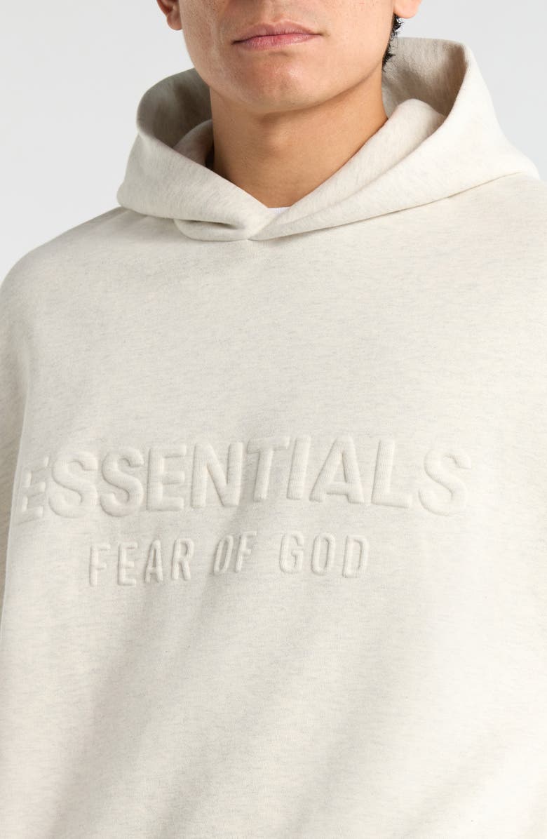 Fear of God Essentials Classic Cotton Blend Hoodie, Alternate, color, Oatmeal Heather