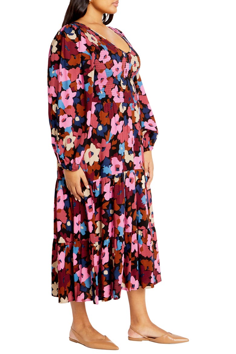 Jayden Long Sleeve Tiered Dress, Alternate, color, SUGAR COATED