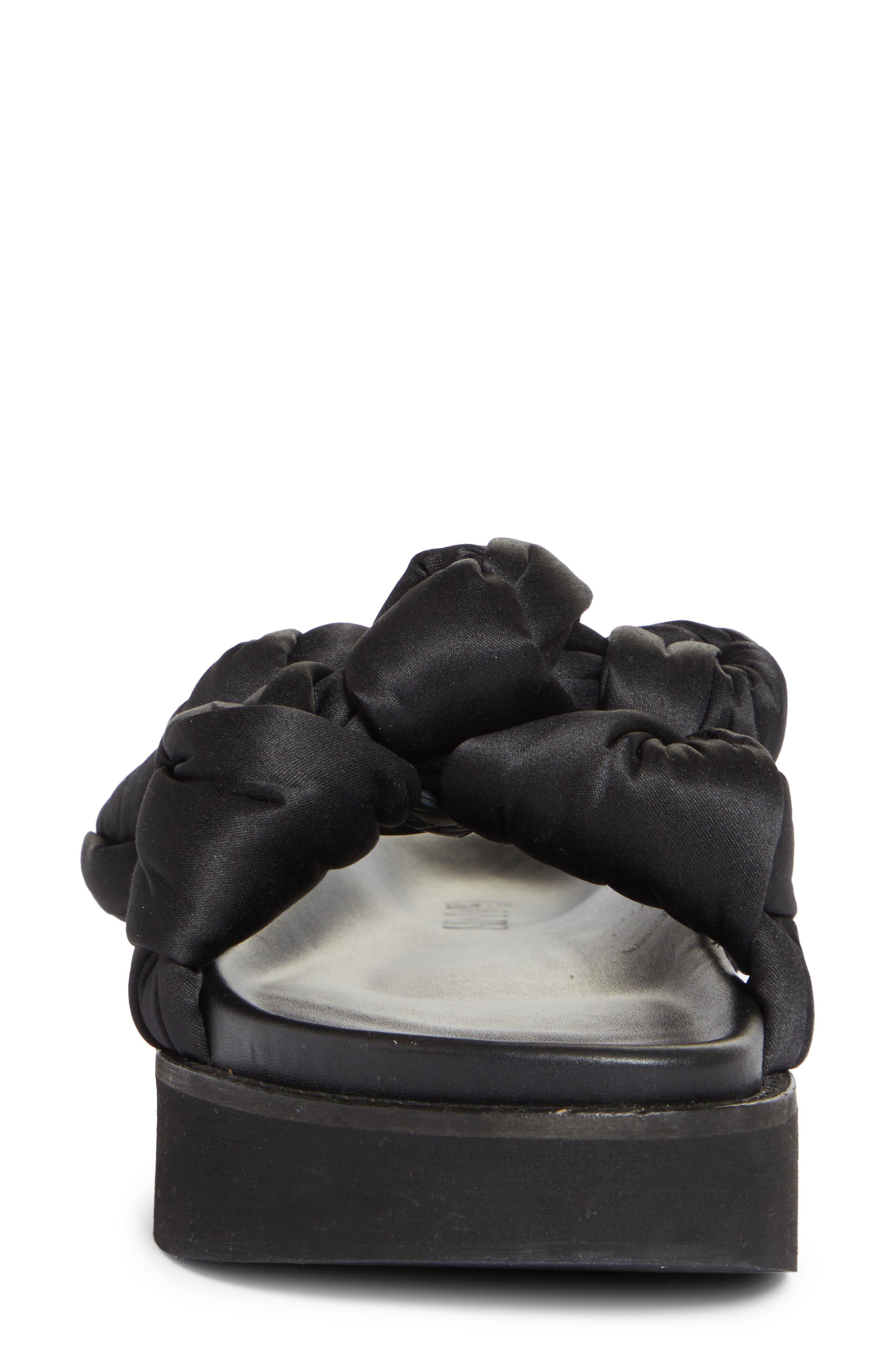 Ganni Recycled Satin Mid Knotted Sandal, Alternate, color, 