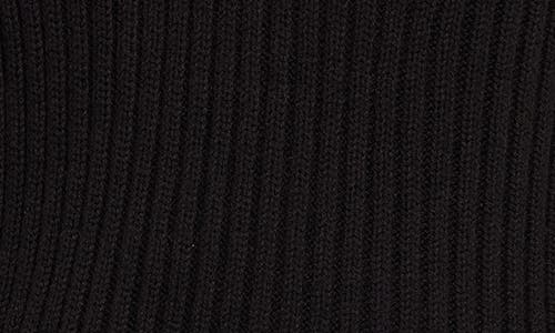 Nic + Zoe Nic+zoe Mock V-neck Rib Sweater In Black Onyx