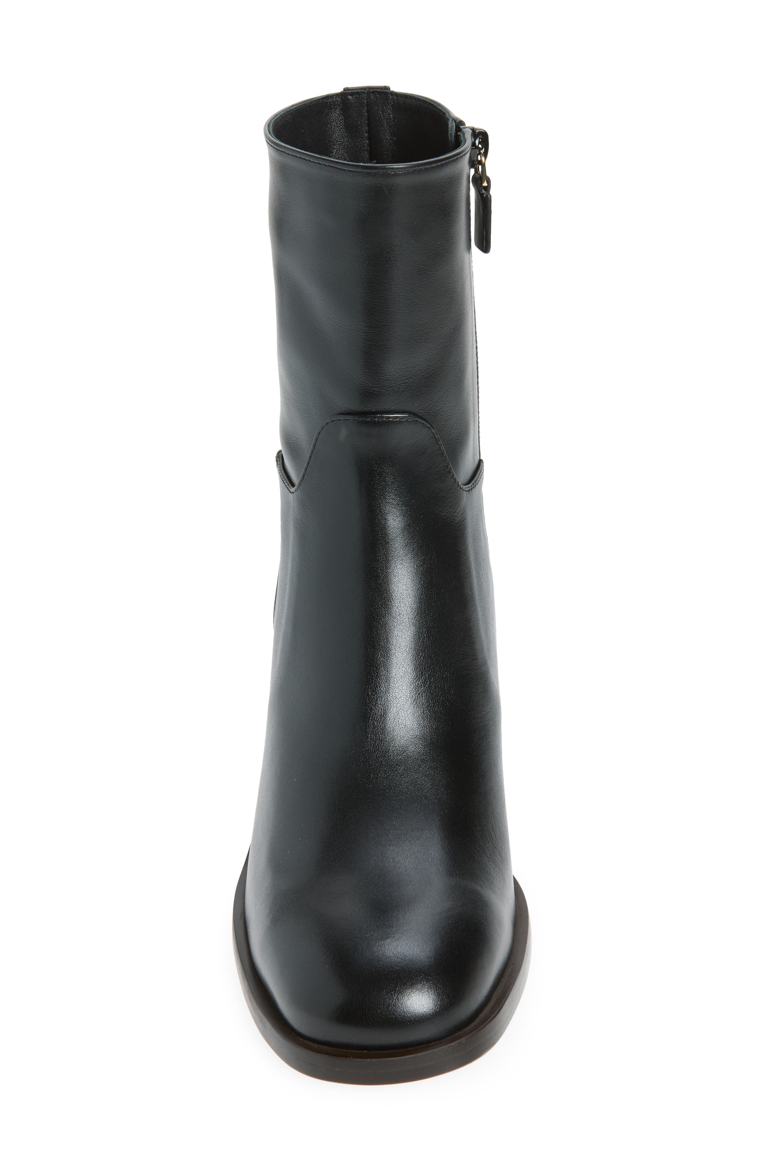 Maris Zip Bootie, Alternate, color, BLACK CALF SMU