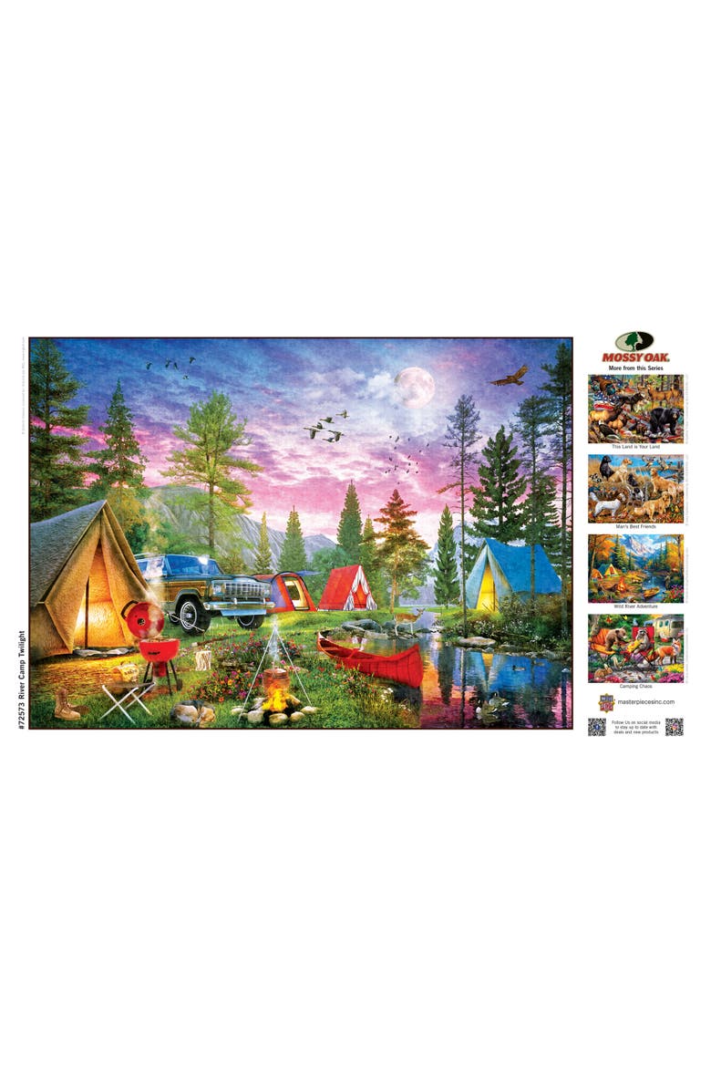 River Camp Twilight 1000pc Puzzle, Alternate, color, Multicolor