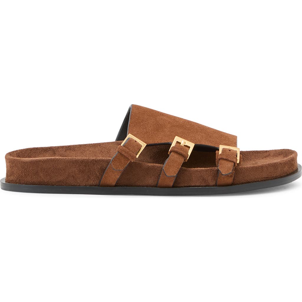 Reiss Lauren Slide Sandal In Brown