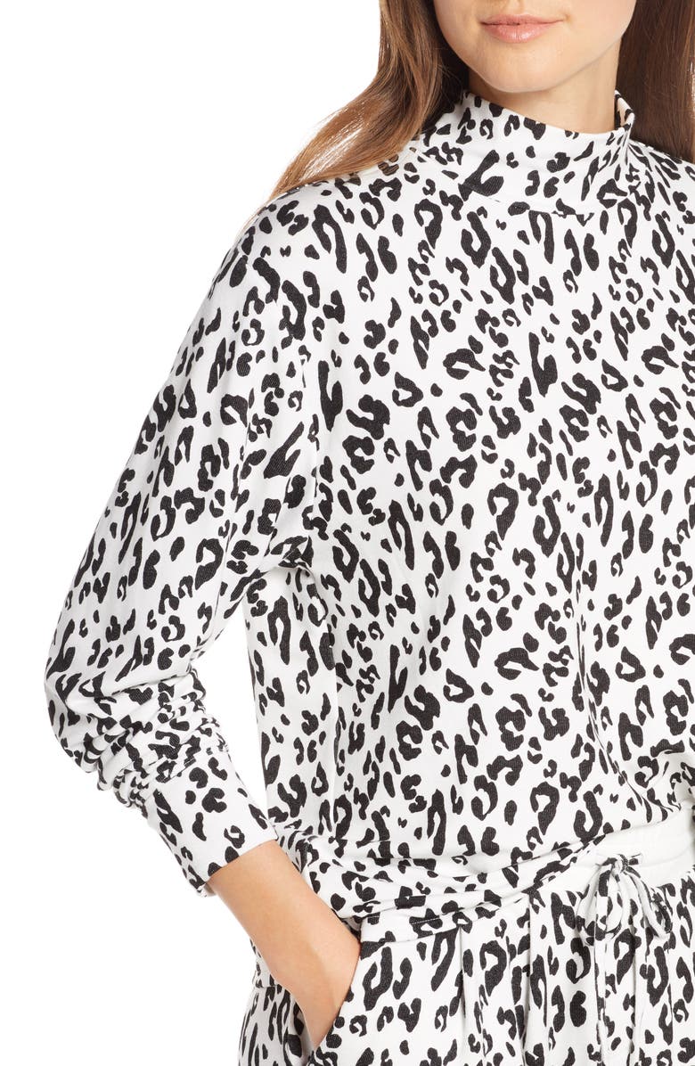 Something Navy Mock Neck Sweatshirt, Alternate, color,