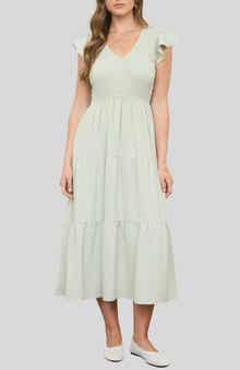 Blu Pepper Smocked Maxi Dress