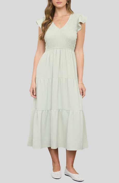 Blu Pepper Smocked Maxi Dress