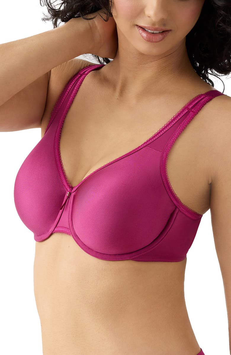 Wacoal Basic Beauty Seamless Underwire Bra, Alternate, color, Berry Fizz