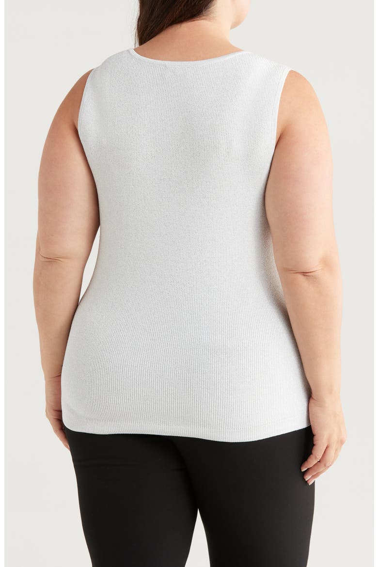 Metallic Sweater Tank, Alternate, color, WHITE
