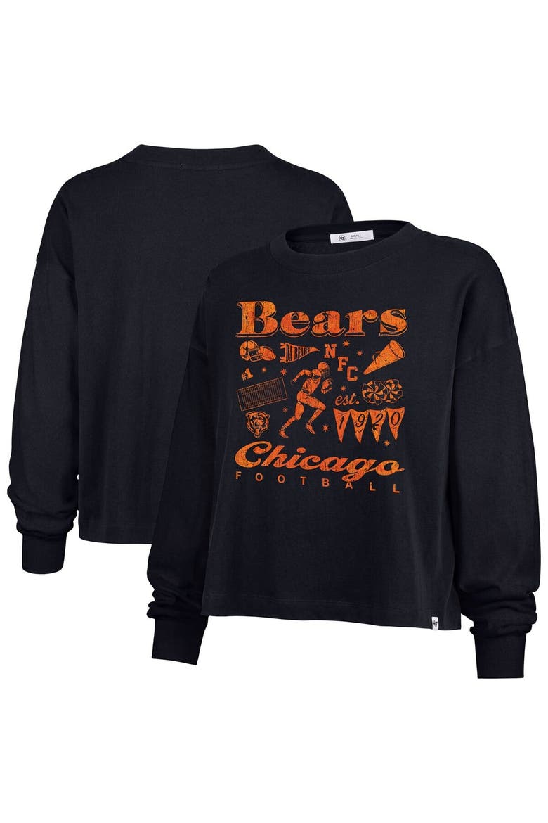Women's '47 Navy Chicago Bears Team Collage Sydney Long Sleeve T-Shirt, Main, color, Navy