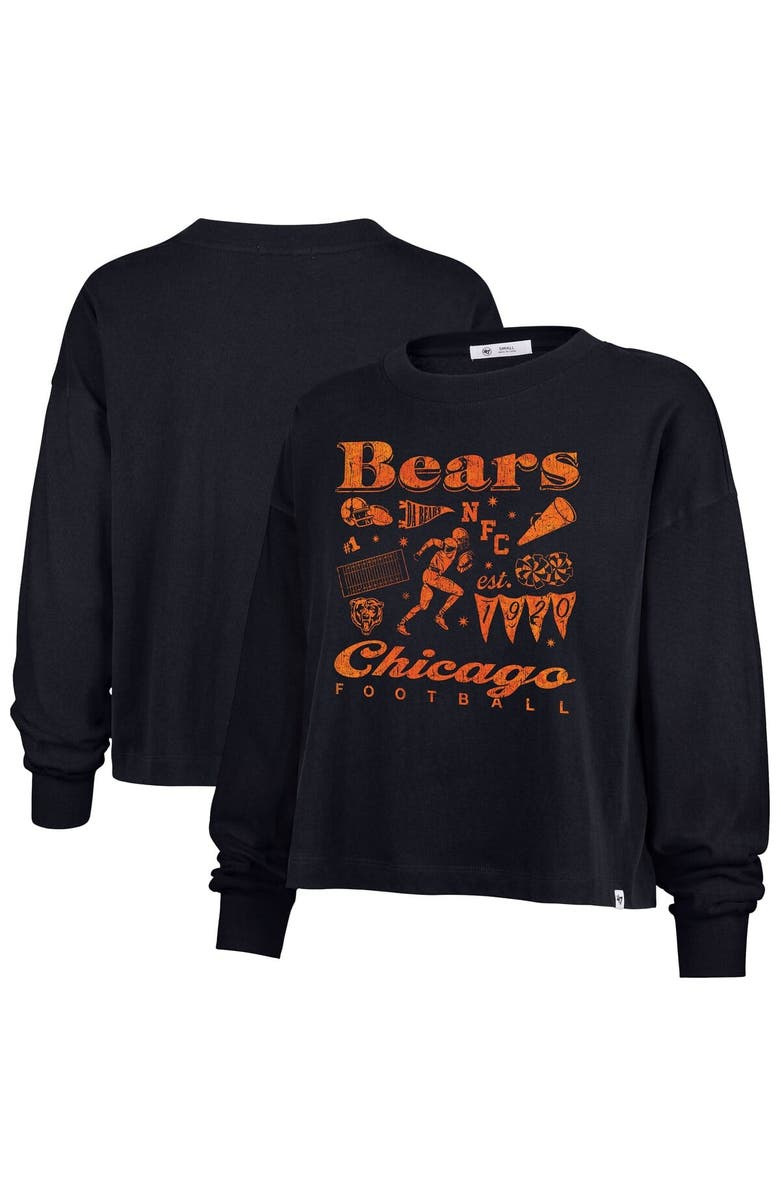 '47 Women's '47 Navy Chicago Bears Team Collage Sydney Long Sleeve T-Shirt, Main, color, Navy
