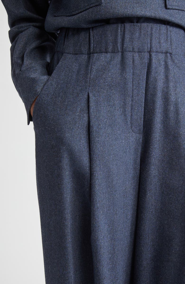 Lafayette 148 New York Astor Wide Leg Trousers, Alternate, color, Admiral Blue Melange