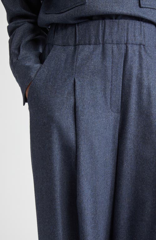 Lafayette 148 New York Astor Wide Leg Trousers In Blue