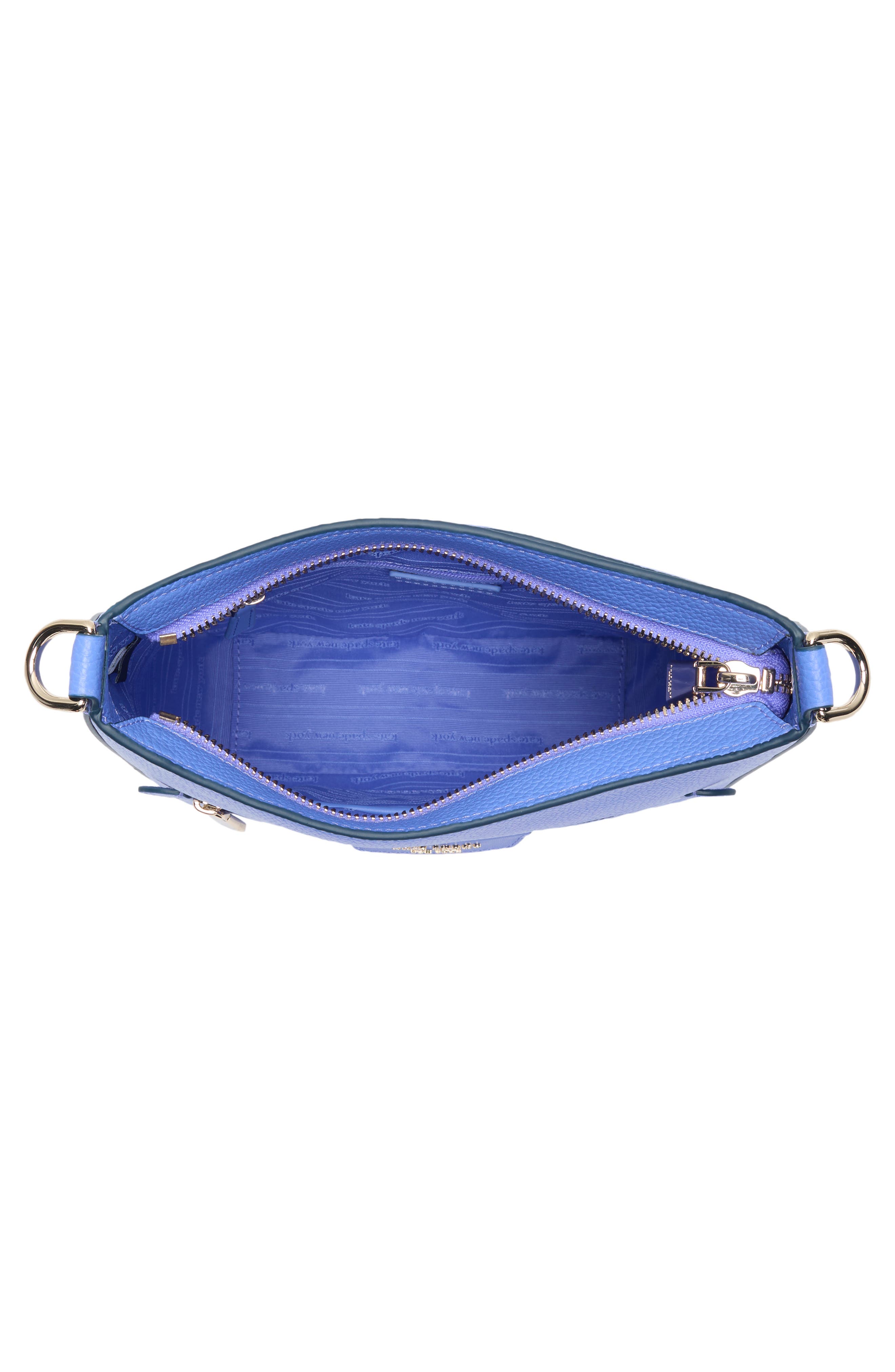 hudson pebble leather messenger bag, Alternate, color, DARK PERIWINKLE