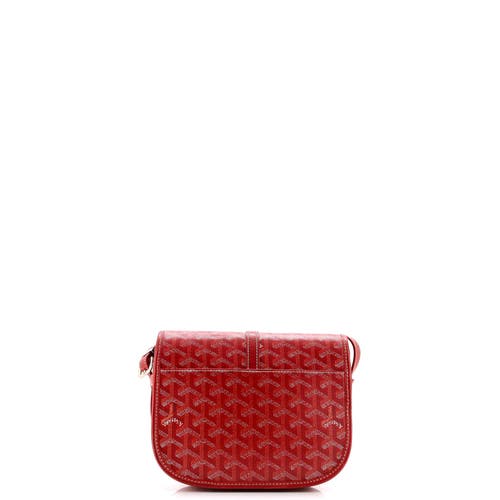 Pre-owned Goyard Goyard Belvedere Ii Messenger Bag Coated Canvas Pm In Red