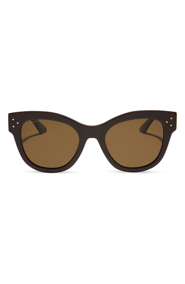 DIFF Eva 53mm Gradient Cat Eye Sunglasses, Main, color, Truffle Brown