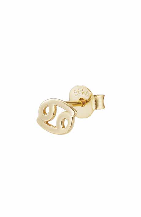 ADORNIA FINE Zodiac Sign 925 Sterling Silver Stud Earring