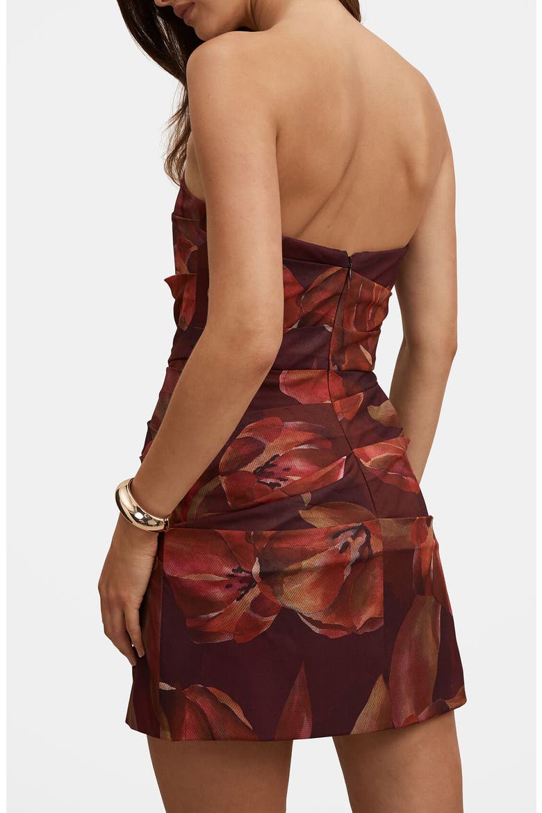 Zephina Strapless Minidress, Alternate, color, BRUNY FLORAL