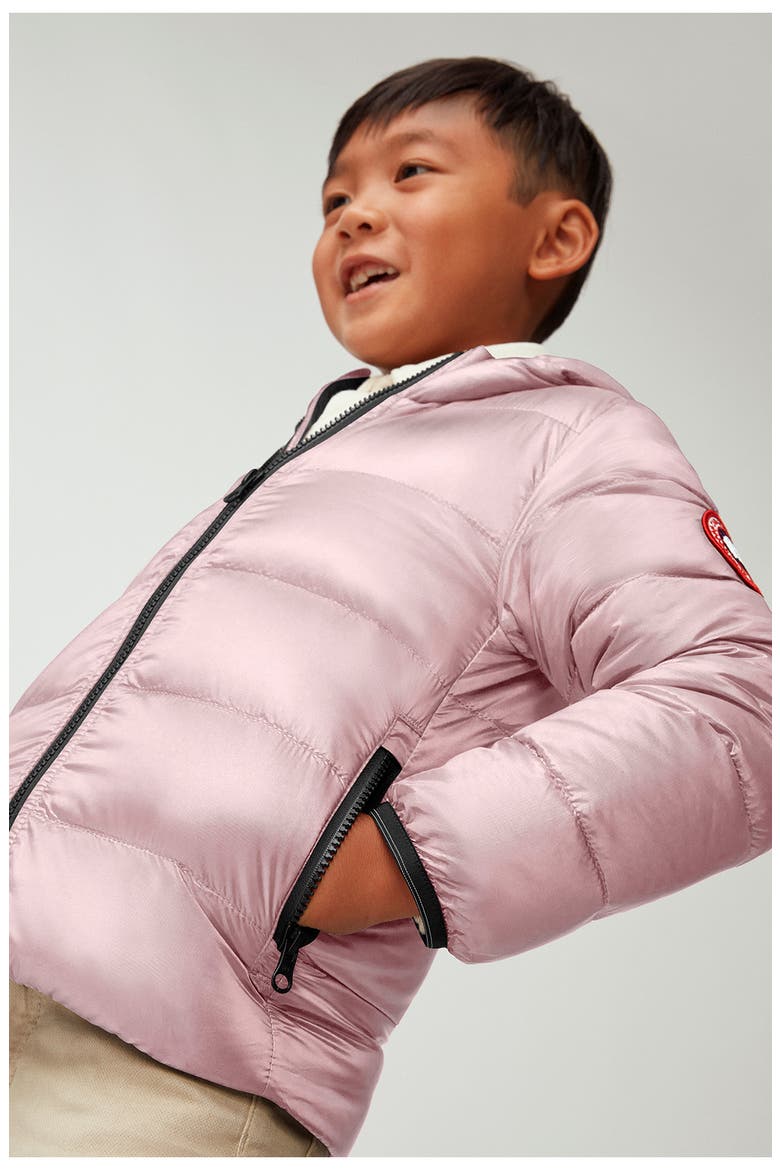 Kids' Crofton Water Repellent 750 Fill Power Down Recycled Nylon Puffer Jacket, Alternate, color, PINK LEMONADE