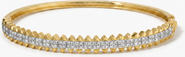 BY ADINA EDEN Pave Double Row Spike Bangle Bracelet 14K