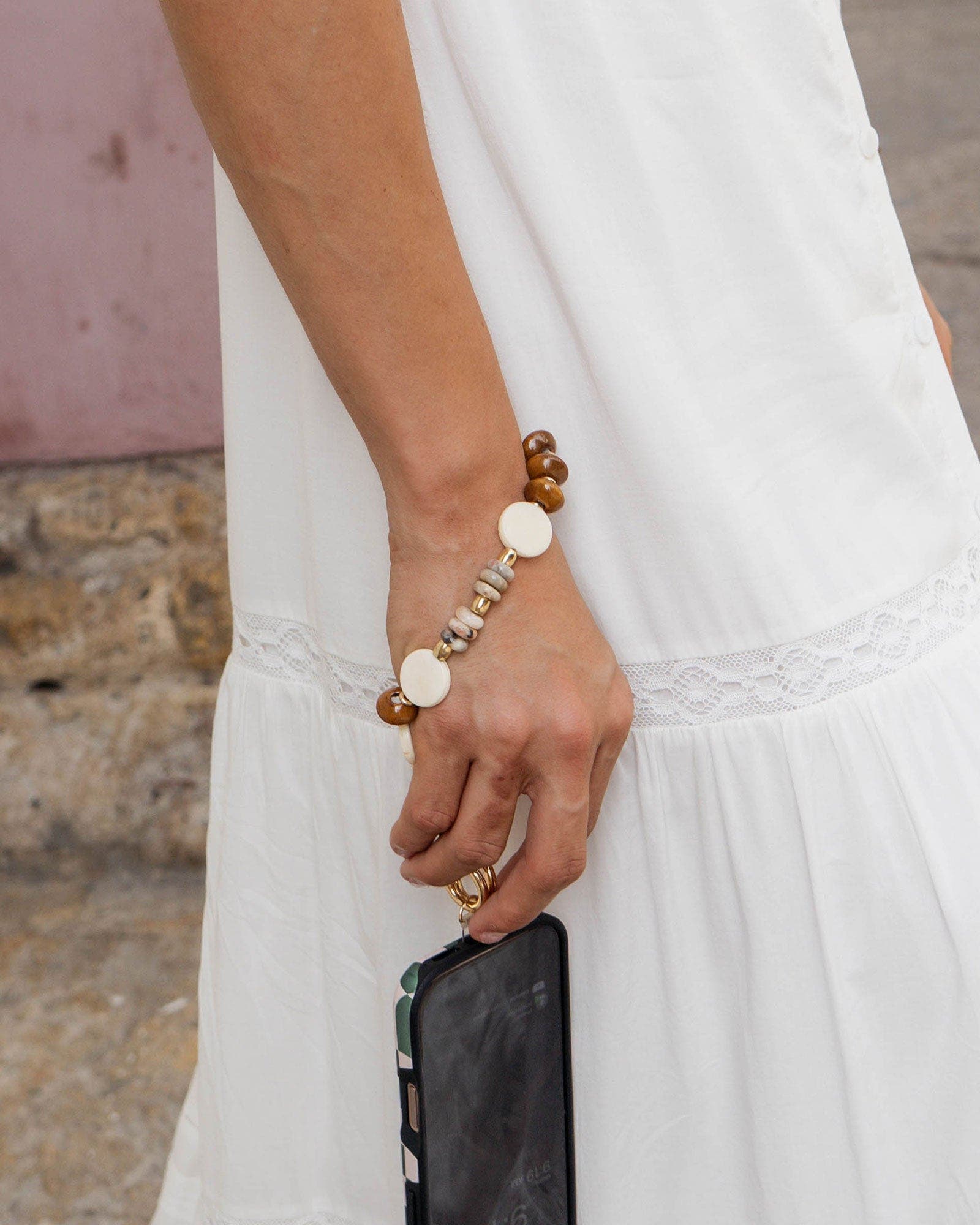 By Lilla Golden Dune Bag Charm, Alternate, color, Multi