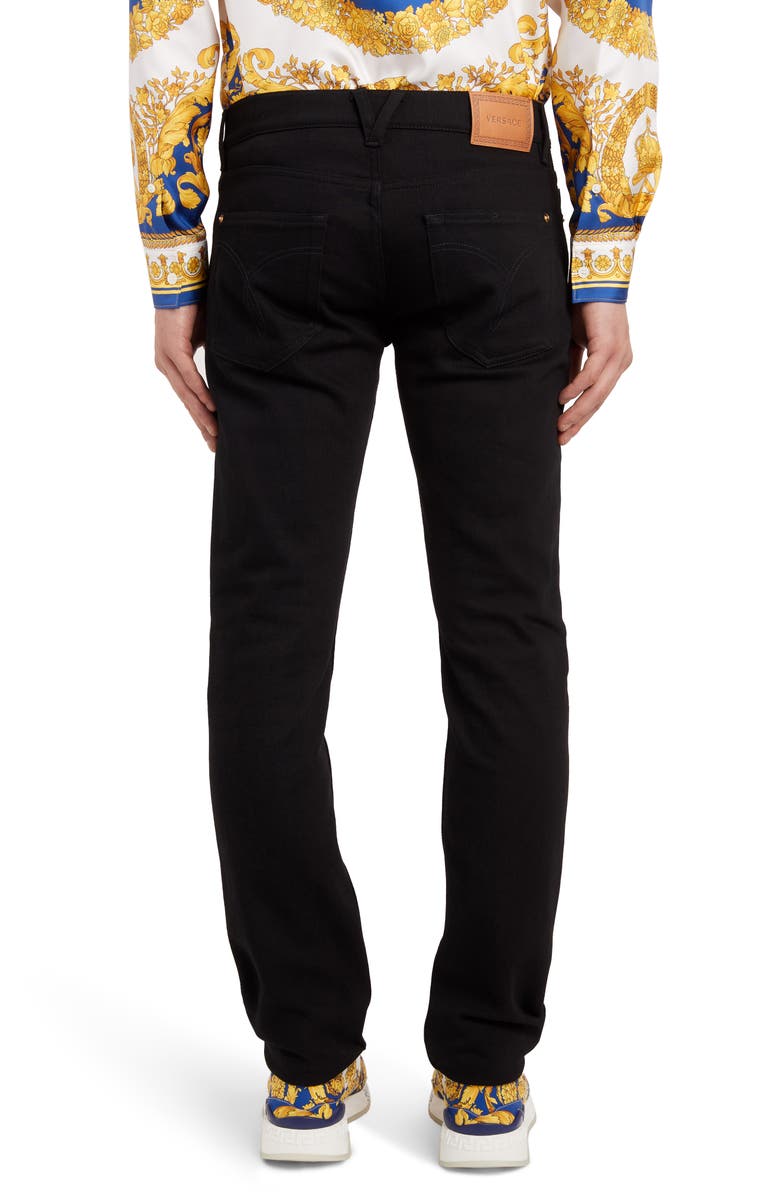 Versace Trim Fit Jeans, Alternate, color,