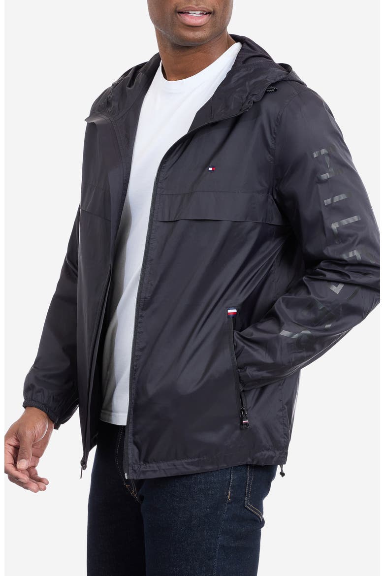 Hooded Windbreaker, Alternate, color, BLACK