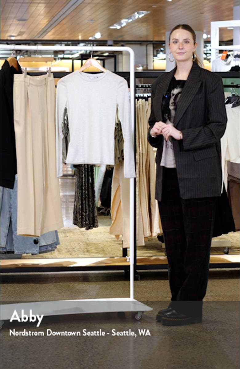 Metallic Rib Long Sleeve T-Shirt, sales video thumbnail