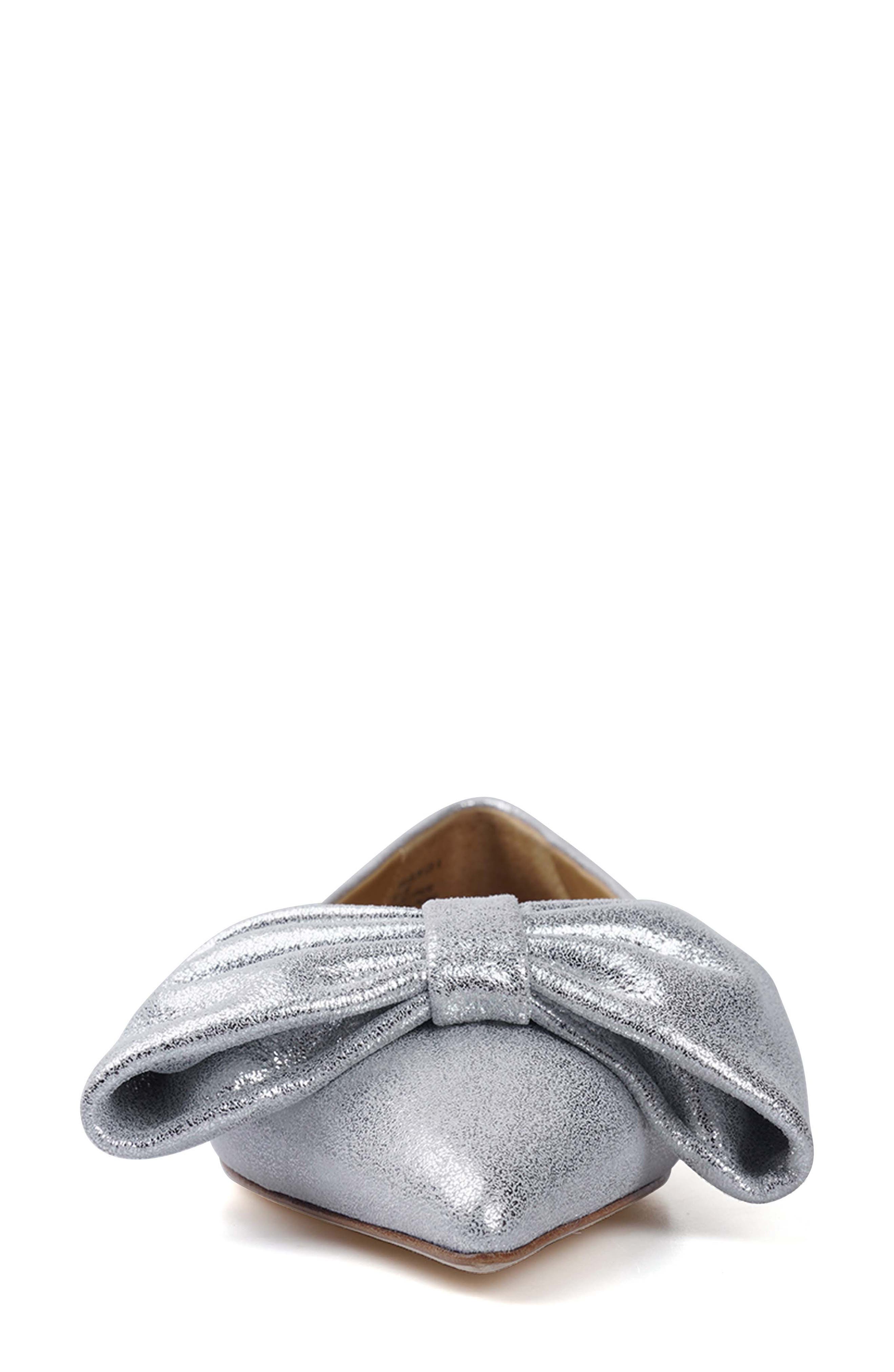 Manelik Pointed Toe Flat, Alternate, color, SILVER