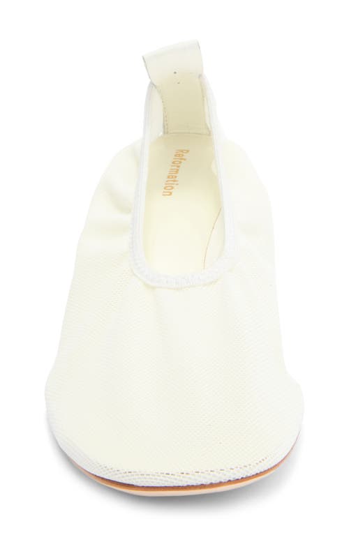 Reformation Betsy Illusion Mesh Pump In White