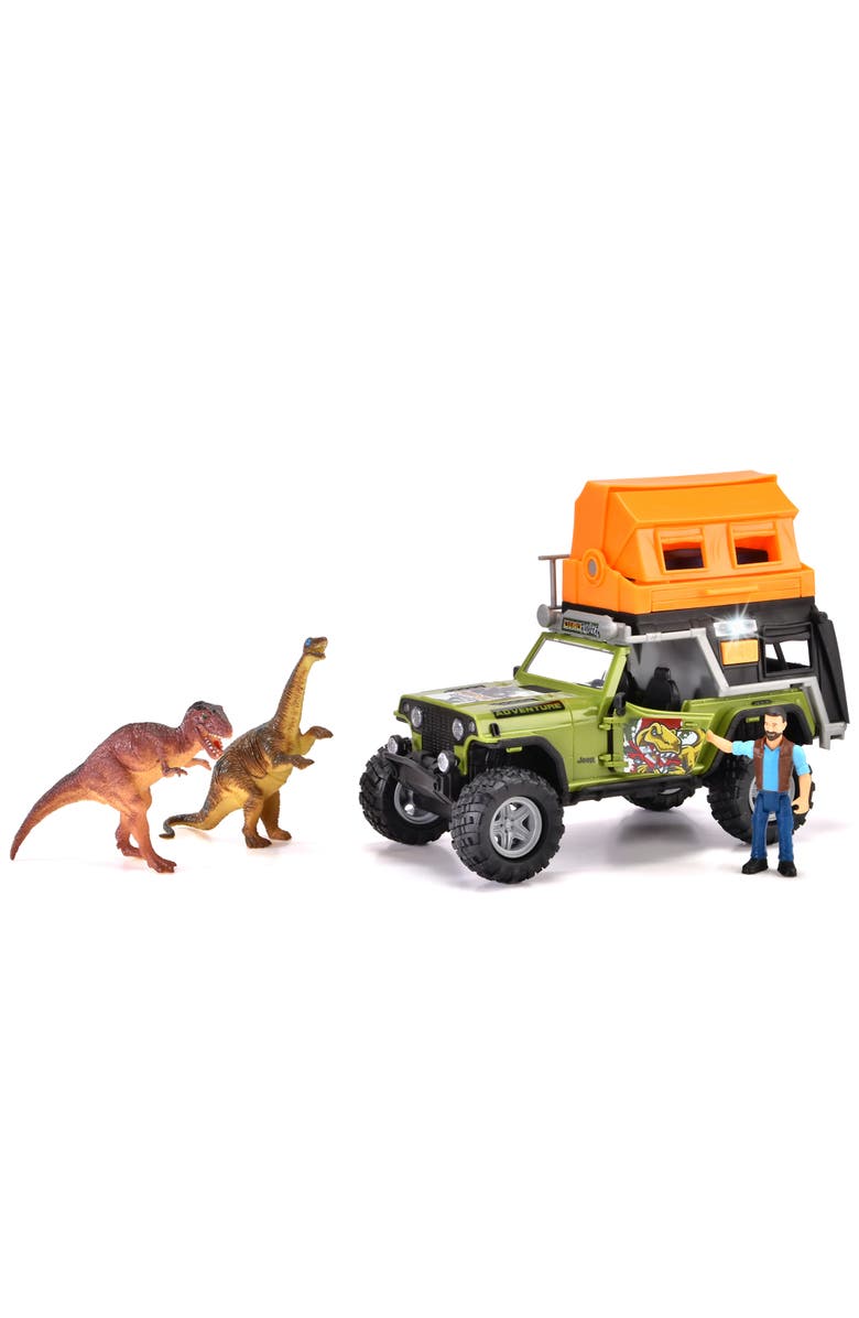 Dickie Toys Jeep Dino Camper Set, Main, color, Multicolored