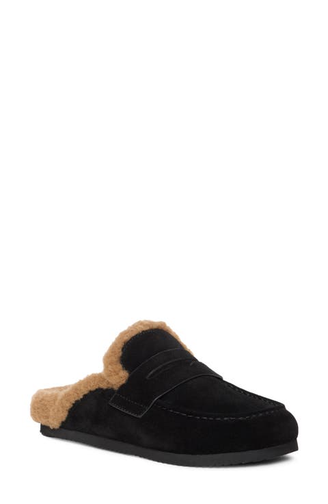 Wynn Faux Fur Lined Flat Mule
