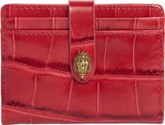 Kurt Geiger London Kensington Snap Flap Card Croc Embossed Wallet