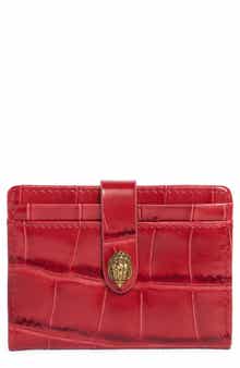 Kurt Geiger London Kensington Snap Flap Card Croc Embossed Wallet
