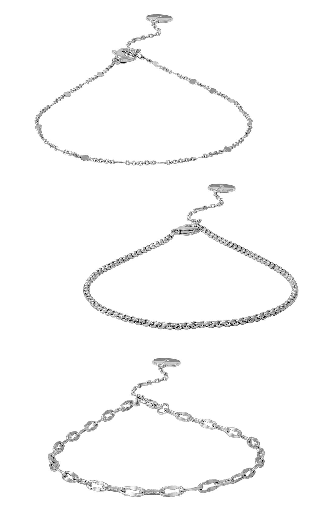 Vince Camuto 3-Pack Assorted Anklets