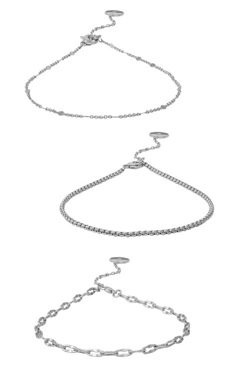 3-Pack Assorted Anklets