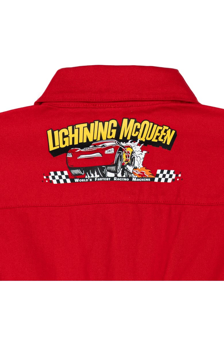 Cars Lightning McQueen Racing Cosplay One Piece Coverall, Alternate, color, Lightning McQueen Red
