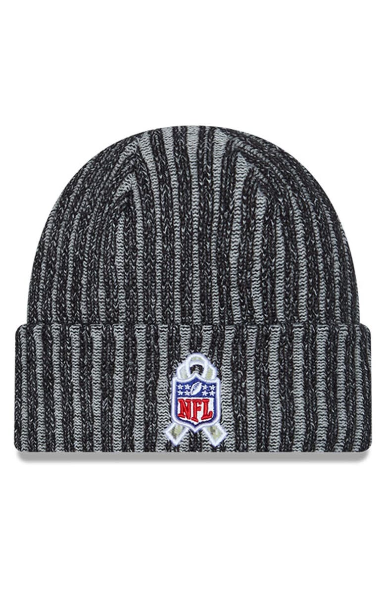 New Era Men's New Era Black Green Bay Packers 2023 Salute To Service Cuffed Knit Hat, Alternate, color,