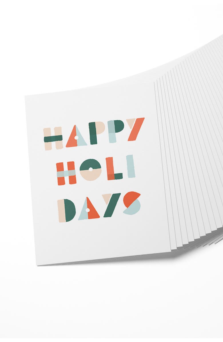 Joy Paper Co. Holiday Shapes Card Boxed Set of 8 Cards, Alternate, color, 