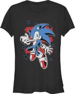 Sonic the Hedgehog Junior's Stars and Stripes Pose T-Shirt