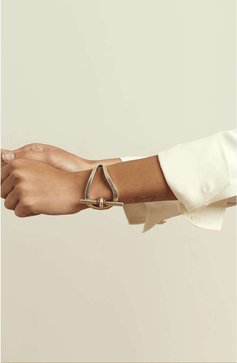 CXC Laurel Leather Bracelet, Alternate, color, Silver