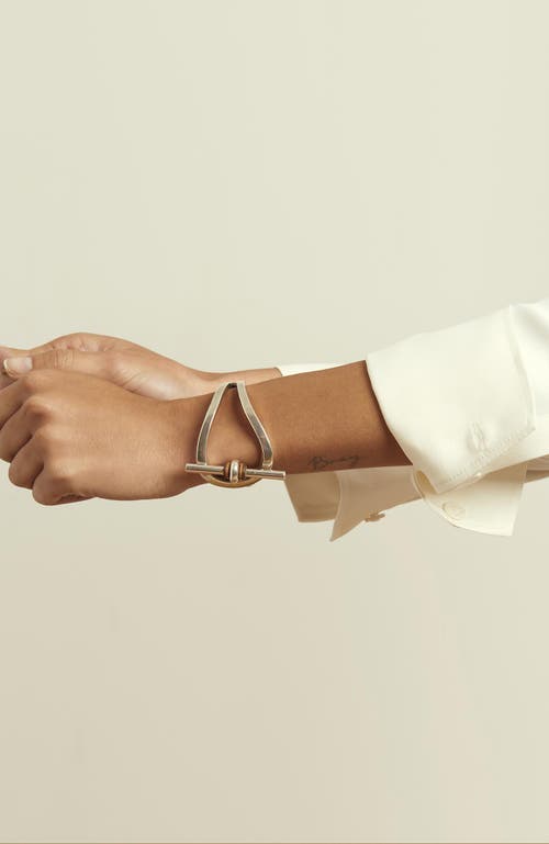 Cxc Laurel Leather Bracelet In Metallic