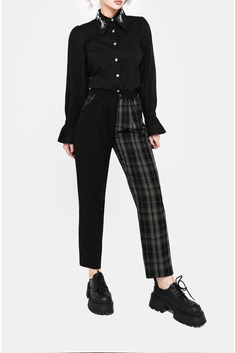 Checkmate High Waist Tapered Trousers, Main, color, Green