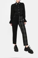 Disturbia Checkmate High Waist Tapered Trousers