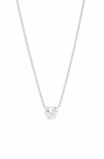 Nadri Modern Love Cubic Zirconia Heart Pendant Necklace
