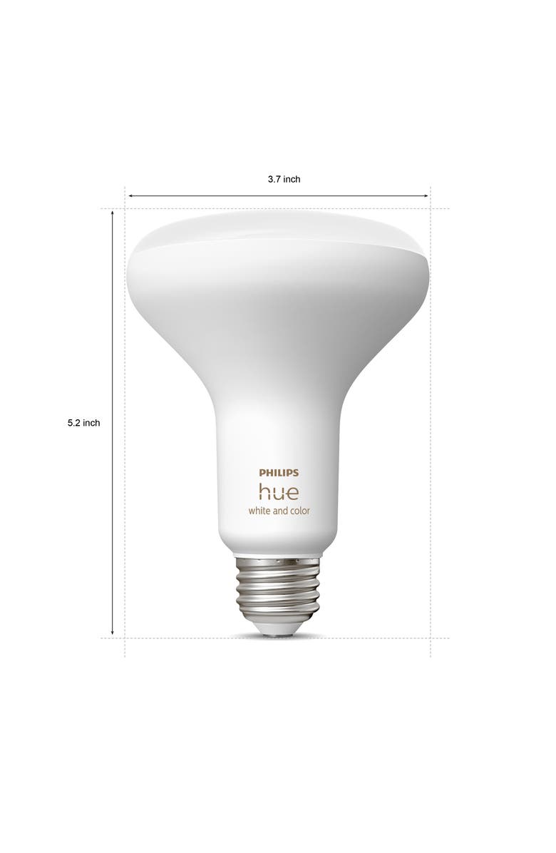 Philips Hue White Color Ambiance BR30 E26 Smart Light Bulbs 2-Pack, Alternate, color, NO COLOR