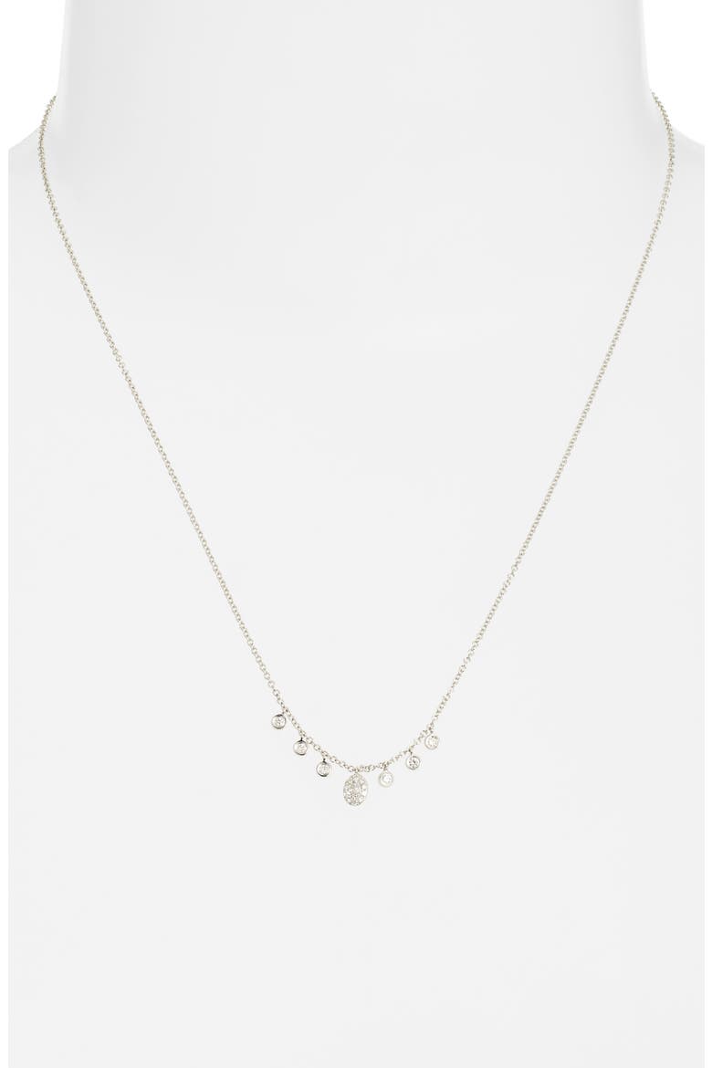 Diamond Charm & Pendant Necklace, Alternate, color, WHITE