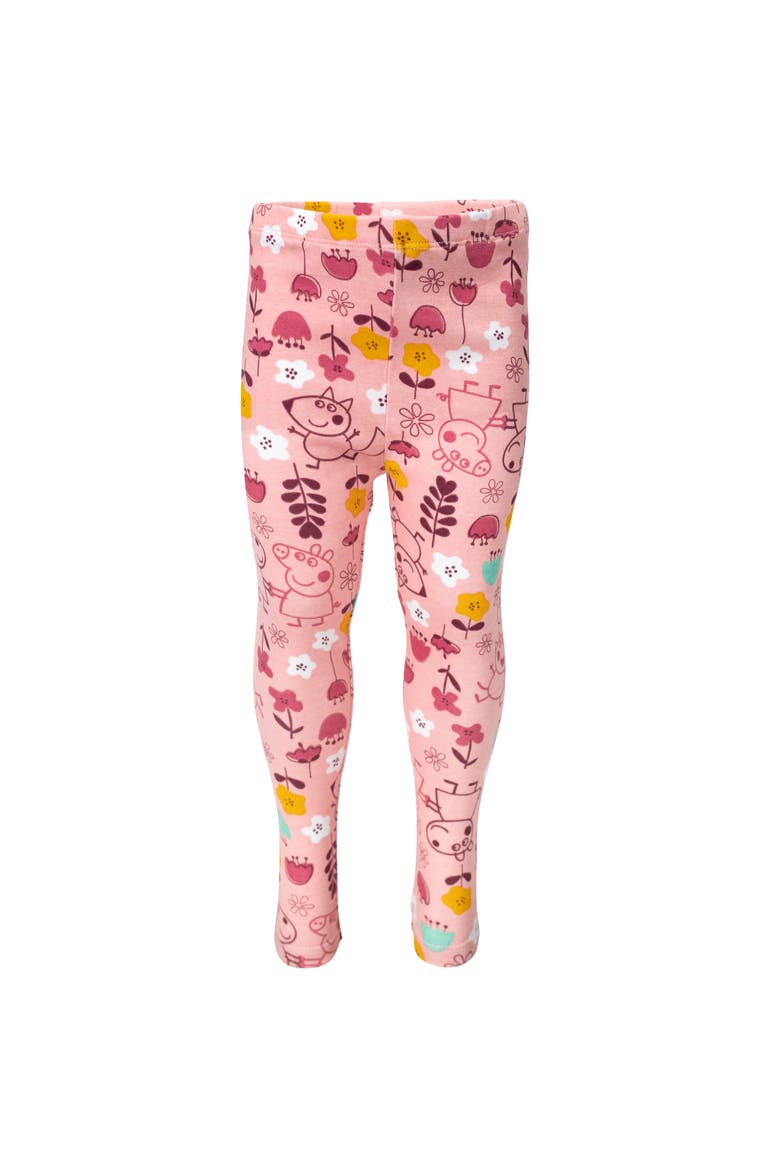 Glitter 2-Piece Tee and Leggings Set, Alternate, color, Burgundy Peppa Suzy