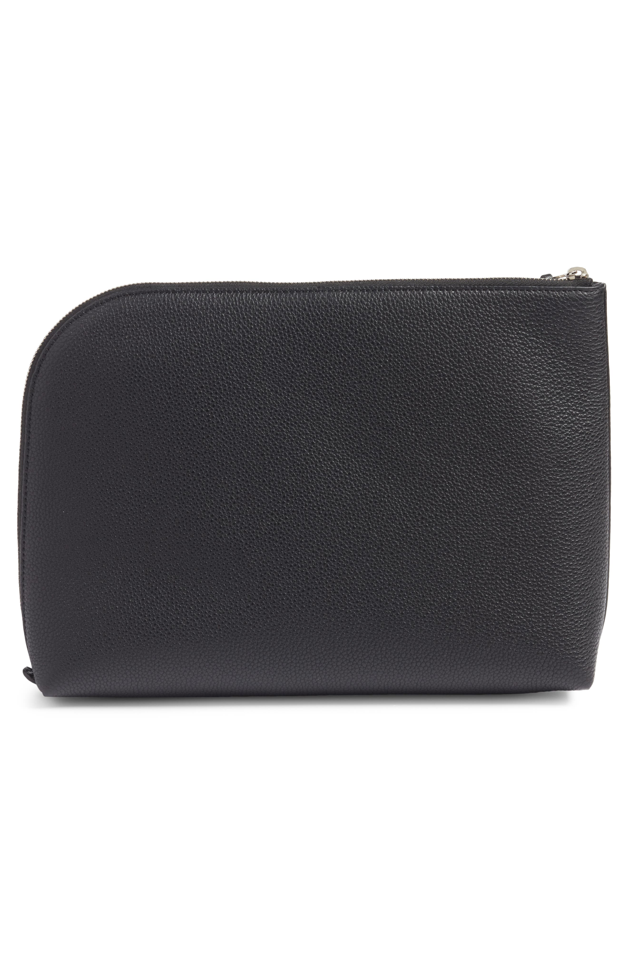 The Row Large Leather Zip Pouch, Alternate, color, 